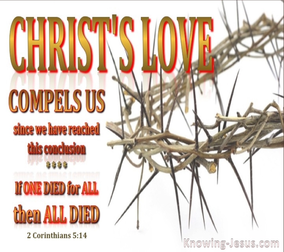 2 Corinthians 5:14 Love of Christ Compels Us (white)